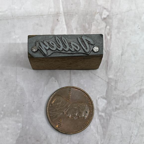 VALLEY Vintage Letterpress Printers Block Plate SF5-S - Picture 2 of 2